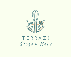 Organic Flower Whisk  logo design