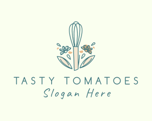 Organic Flower Whisk  logo design