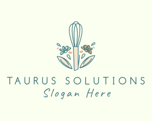 Organic Flower Whisk  logo design