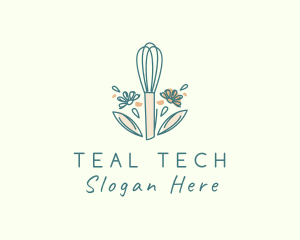 Organic Flower Whisk  logo design