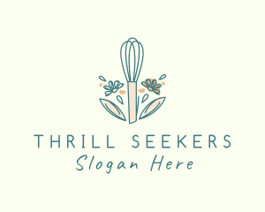 Organic Flower Whisk  logo design