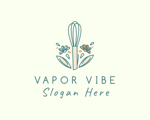 Organic Flower Whisk  logo design