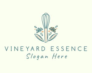 Organic Flower Whisk  logo design