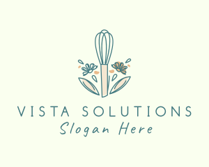 Organic Flower Whisk  logo design