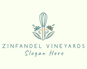 Organic Flower Whisk  logo design