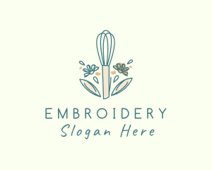 Organic Flower Whisk  logo design