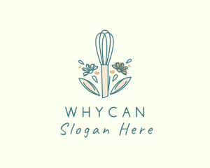 Cooking - Organic Flower Whisk logo design