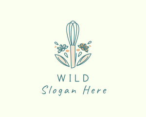 Organic Flower Whisk  logo design