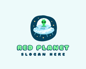 Cartoon Alien Martian logo design