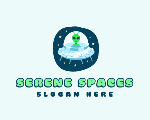 Cartoon Alien Martian logo design