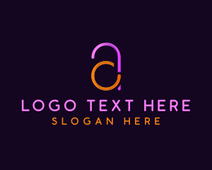 Letter Ac - Neon Digital Technology logo design