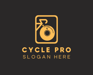 Golden Bike DJ Vinyl logo design