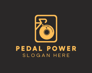 Golden Bike DJ Vinyl logo design