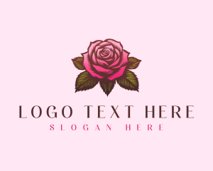 Gardening - Rose Flower Plant logo design