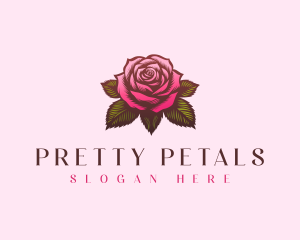 Rose Flower Plant logo design