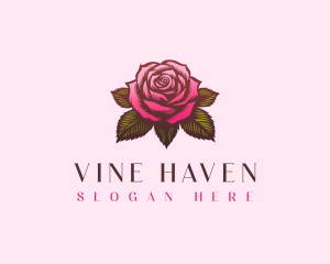 Rose Flower Plant logo design