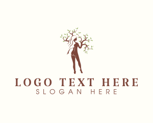 Herbal - Wellness Tree Woman logo design