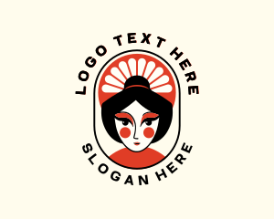 Woman - Oriental Asian Woman logo design
