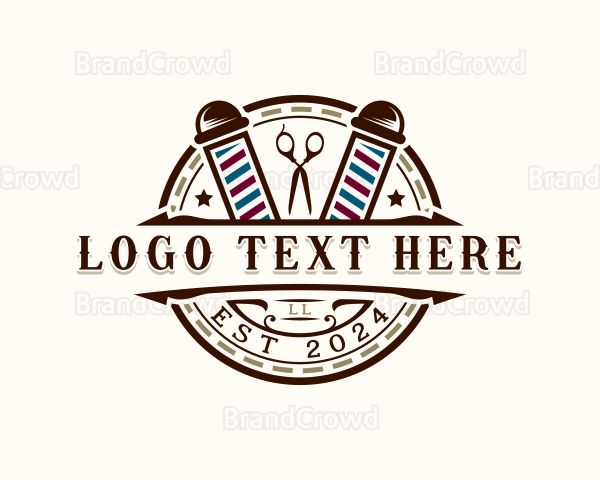 Barber Haircut Hairstylist Logo