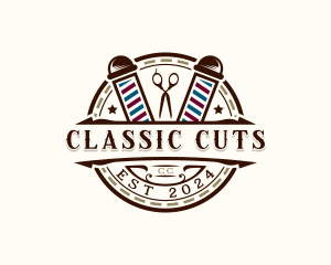 Barber Haircut Hairstylist logo design