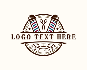 Barber Haircut Hairstylist Logo