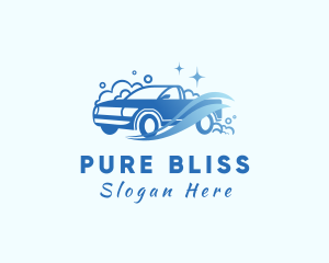 Sparkle Bubbles Car Wash logo design