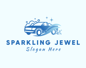 Sparkle Bubbles Car Wash logo design