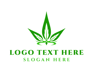Eco - Organic Cannabis Crown logo design