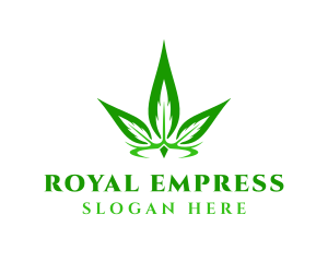 Organic Cannabis Crown logo design