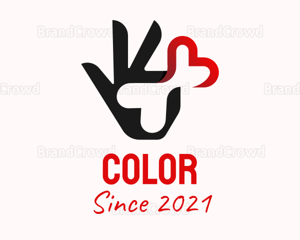 Heart Hand Gesture Logo