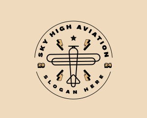 Airplane Flight Aviation logo design