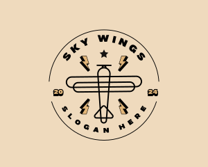 Airplane - Airplane Flight Aviation logo design