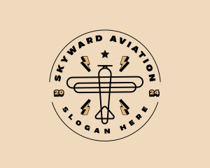 Airplane Flight Aviation logo design