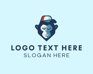 Streaming - Trucker Hat Monkey logo design