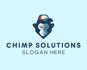 Trucker Hat Monkey logo design