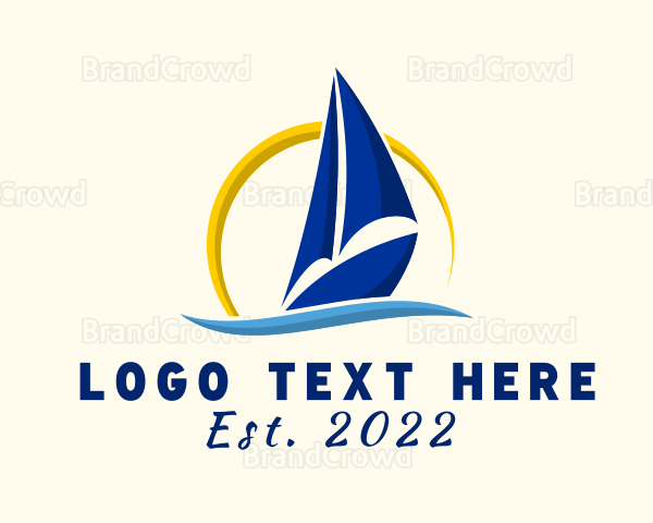 Yacht Boat Sailing Logo