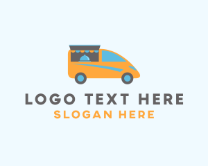 Food Truck - Food Stall Van logo design