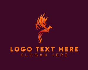 Religious - Phoenix Fire Bird logo design