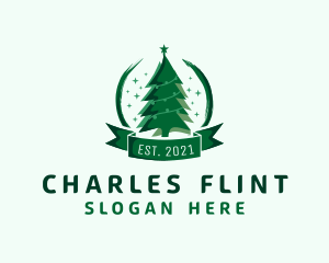 Winter - Christmas Tree Ornate logo design