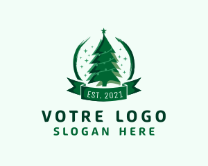 Winter - Christmas Tree Ornate logo design