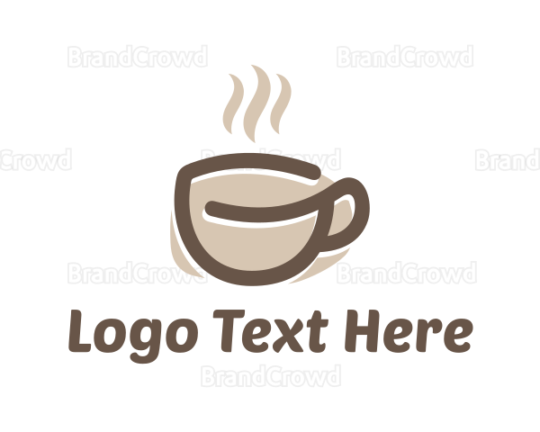 Hot Coffee Cup Logo