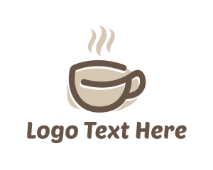 Creme - Hot Coffee Cup logo design