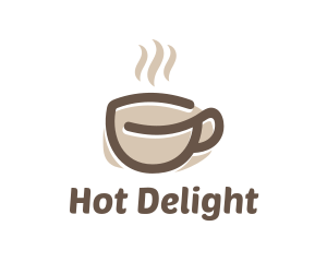 Hot Coffee Cup logo design