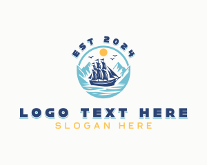 Ship - Tourism Traveler Trip logo design