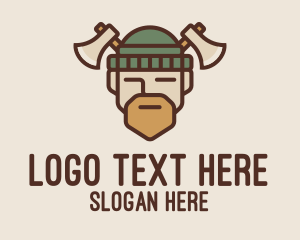 Lumberjack Axe Man  Logo