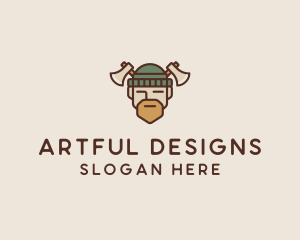 Lumberjack Axe Man  logo design