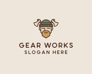 Lumberjack Axe Man  logo design