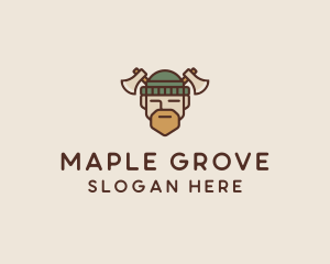 Lumberjack Axe Man  logo design