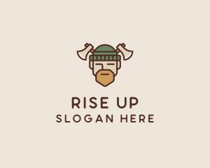 Lumberjack Axe Man  logo design