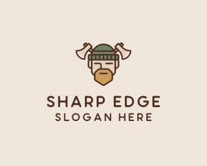 Lumberjack Axe Man  logo design